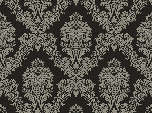 کاغذدیواری طرح داماس از |آلبوم Demadnd با بکگراند مشکی