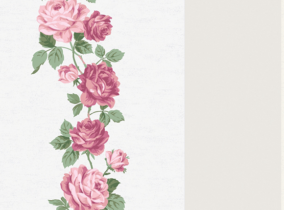 کاغذ دیواری گلدار قرمز با طرح گل های رز از آلبوم