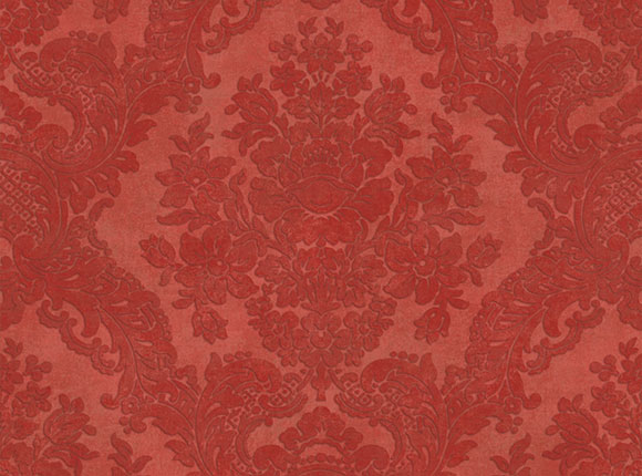 کاغذدیواری طرح داماسک از آلبوم Palazzo رنگ قرمز