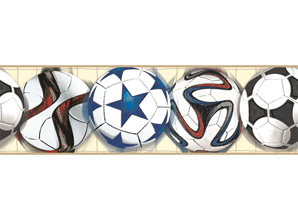 بردر کاغذدیواری کودکانه توپ فوتبال Growing up Kids