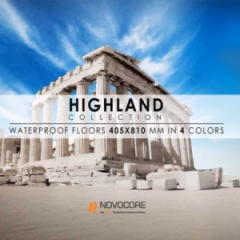 کفپوش SPC ضدآب و طرح بتن NOVOCORE HIGHLAND