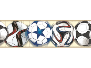 بردر کاغذدیواری کودکانه توپ فوتبال Growing up Kids